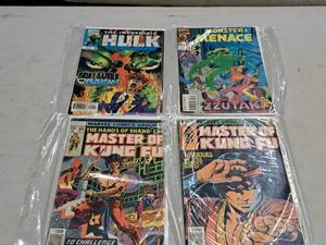 Lot of (4) Comic Books - The Incredible Hulk, Monster Menace, Master of Kung Fu