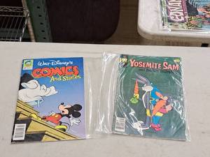 Lot of (2) Comic Books - Walt Disneys Comics And Stories, Yosemite Sam and Bugs Bunny