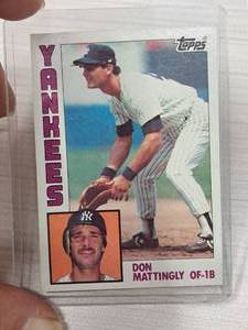 1984 Don Mattingly Yankees OF-1B Topps Baseball Collectors Card (in a sleeve)