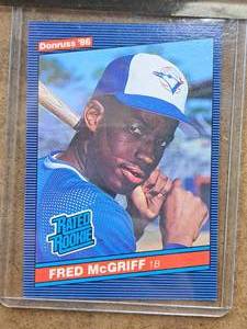 1986 Frederick Stanley McGriff Blue Jays 1B Leaf-Donruss Baseball Collectors Card (in a sleeve)