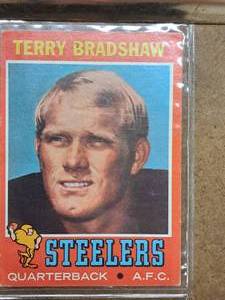 1971 Terry Bradshaw #12 Steelers QB Topps Football Collectors Card (in a sleeve)