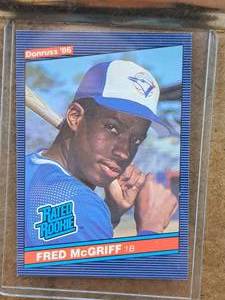 1986 Frederick Stanley McGriff Blue Jays 1B Leaf-Donruss Baseball Collectors Card (in a sleeve)
