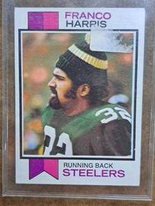 1973 Franco Harris #32 Steelers RB Topps Football Collectors Card (in a sleeve)
