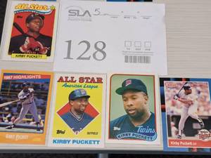 Lot of (5) Kirby Puckett Twins Outfield Baseball Collectors Cards