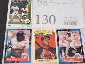 Lot of (4) Kirby Puckett Twins Outfield Baseball Collectors Cards