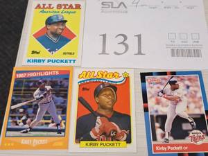 Lot of (4) Kirby Puckett Twins Outfield Baseball Collectors Cards