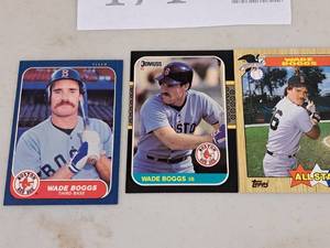 Lot of (3) Wade Boggs Red Sox 3B Baseball Collectors Cards