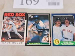 Lot of (3) Wade Boggs Red Sox 3B Baseball Collectors Cards