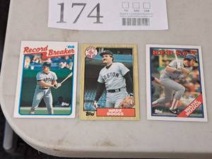 Lot of (3) Wade Boggs Red Sox 3B Baseball Collectors Cards