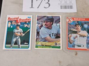 Lot of (3) Wade Boggs Red Sox 3B Baseball Collectors Cards