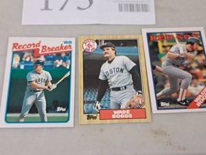 Lot of (3) Wade Boggs Red Sox 3B Baseball Collectors Cards