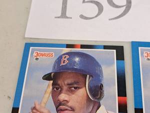 Lot of (2) 1988 Ellis Burks Red Sox Outfield Fleer Baseball Collectors Cards