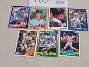 Lot of (7) Mike Greenwell Red Sox Outfield Baseball Collectors Cards