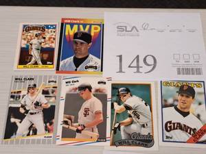 Lot of (6) Will Clark Giants 1B Baseball Collectors Cards