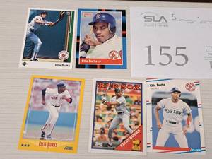 Lot of (5) Ellis Burks Red Sox Outfield Baseball Collectors Cards