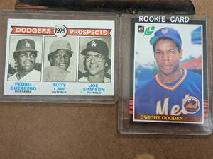 Lot of (2) Baseball Collectors Cards - Dwight Gooden Mets, 1979 Dodgers Prospects (in a sleeve)