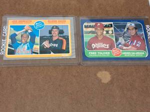 Lot of (2) Fleer Baseball Major League Prospects Collectors Card - Andres Galarraga, Fred Toliver, Joe Hesketh, Glenn Davis (in a sleeve)