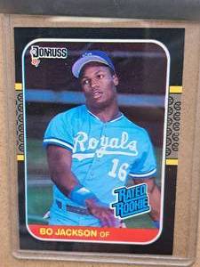 1987 Bo Jackson #35 Royals OF Donruss Baseball Collectors Card (in a sleeve)