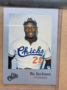 1984 Bo Jackson #28 Chicks Outfield Baseball Collectors Card (in a sleeve)