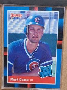 Mark Grace Cubs 1B Donruss Baseball Collectors Card (in a sleeve)
