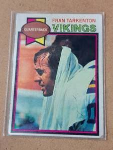 1979 Fran Tarkenton Vikings QB Topps Football Collectors Card (in a sleeve)