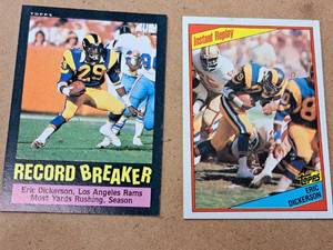 Eric Dickerson #29 Chargers RB Football Instant Replay, Record Breaker Collectors Card