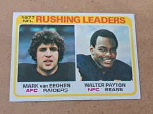 1977 RB Topps Football Rushing Leaders Collectors Card