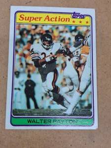 1981 Walter Payton #34 Bears RB Topps Football Collectors Card
