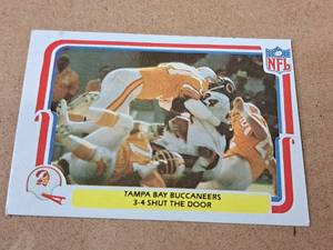 34 Shut The Door 1980 Tampa Bay Bucaneers Fleer Football Collectors Card