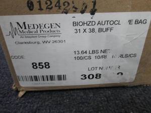 100 Ct Case Medegen 31x38 Autoclave...