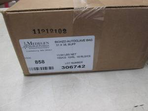 100 Ct Case Medegen 31x38 Autoclave...