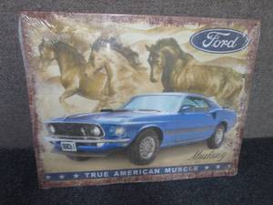 Metal Mustang Sign 16x12.5 inches...