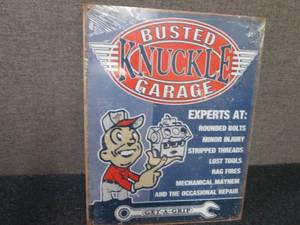 Metal Busted Knuckle Sign 16x12.5 i...