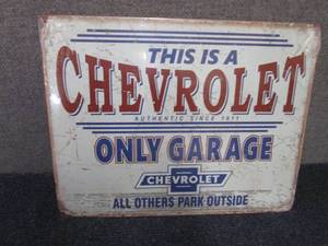 Metal Chevrolet Sign 16x12.5 inches...