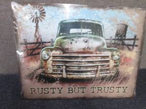 Metal Rusty But Trusty Sign 16x12.5...