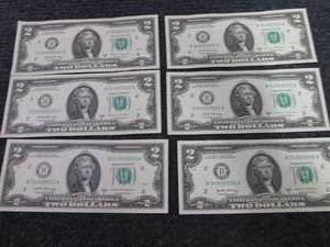 6 - $2 Bills Sequential Uncirculate...