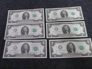 6 - $2 Bills Sequential Uncirculate...