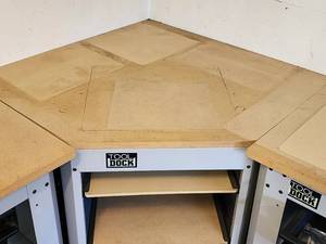 lot 13 image: Woodworking Corner Tool Dock Garage WorkstationBench