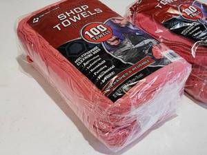 lot 44 image: (2) Bundles of Shop Towels, New