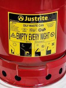 lot 46 image: Justrite Waste Can Model 09100