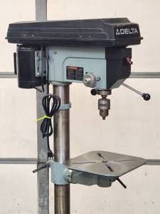 lot 52 image: Delta 34 Hp Variable Speed Drill Press with Mortising Attachment