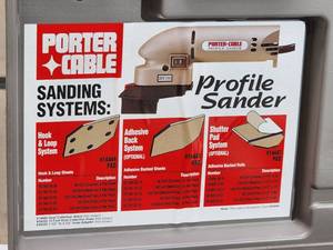 lot 87 image: Porter Cable Double Insulated Electric Profile Sander