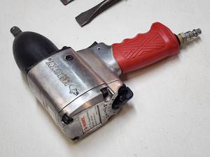 lot 119 image: 12 Impact Wrench & Air Hammer with Chisels