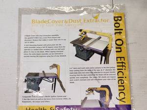 lot 116 image: Excalibur Table Saw Blade Cover with Dust Extraction Capability