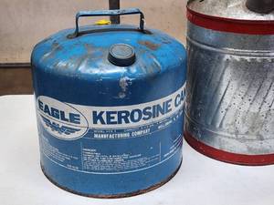 lot 130 image: Vintage Metal Kerosine and Gas Cans