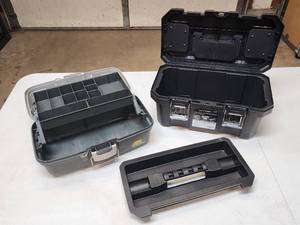 lot 195 image: (1) Small Tackle Box & (1) Small Tool Box
