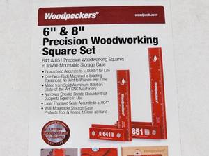 lot 213 image: Woodpeckers 6 & 8 Precision Woodworking Square Set