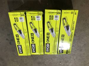 Lot of RYOBI ONE 18V Cordless WetDry Hand Vacuum (Tool Only)   Customer Returns See Pictures