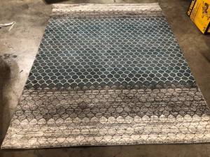 StyleWell Blue Tile Geo 6 ft. x 8 ft. Area Rug   Customer Returns See Pictures