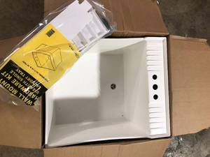 MUSTEE Utilatub 20 in. x 24 in. Structural Thermoplastic Wall-Mount Utility Tub in White  Customer Returns See Pictures